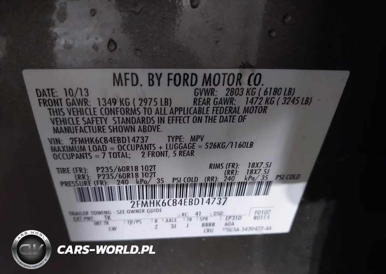2014 Ford Flex Sel VIN:2FMHK6C84EBD14737 - 9