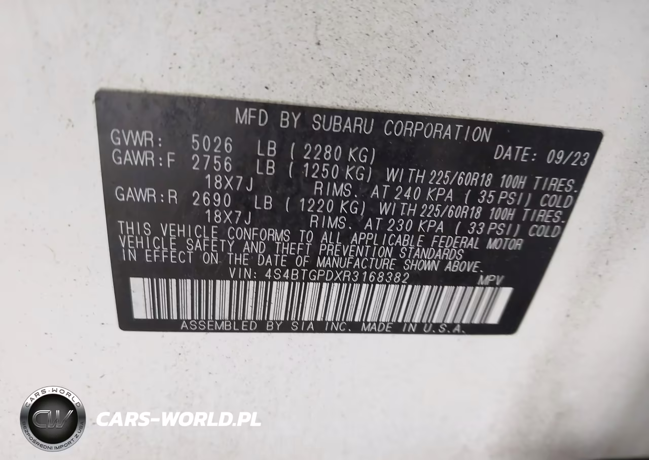 2024 Subaru Outback Touring Xt VIN:4S4BTGPDXR3168382 - 9