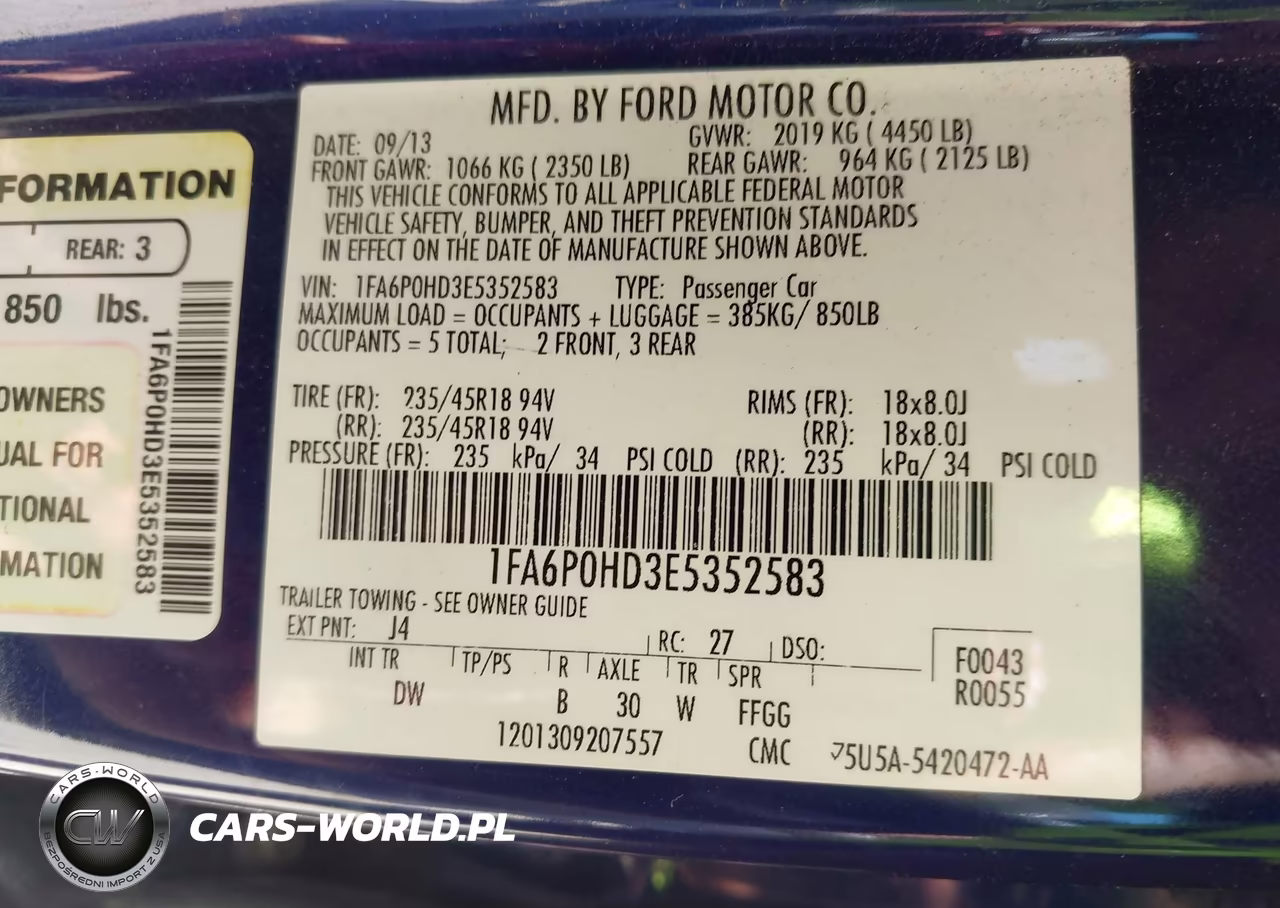 2014 Ford Fusion Se VIN:1FA6P0HD3E5352583 - 9