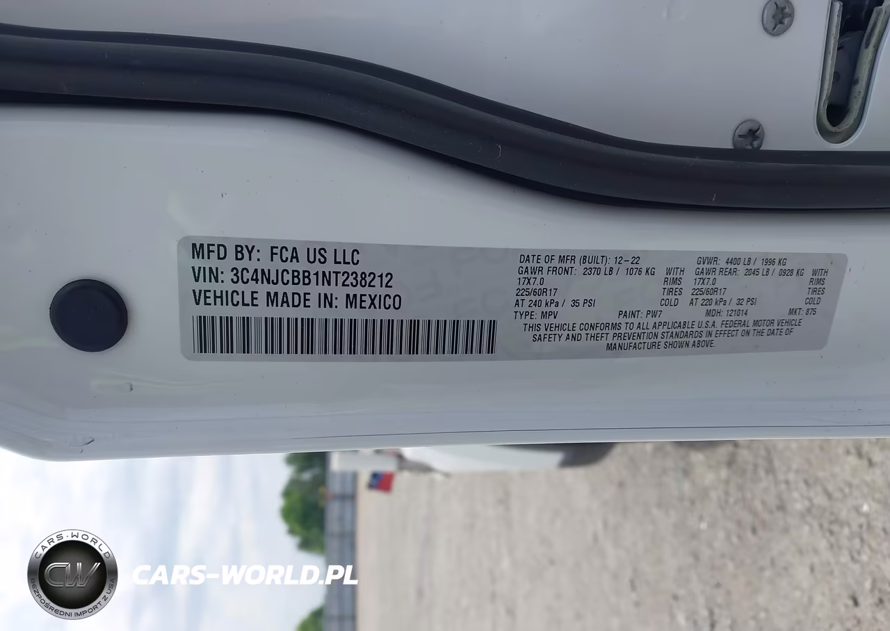 2022 Jeep Compass Latitude Fwd VIN:3C4NJCBB1NT238212 - 9