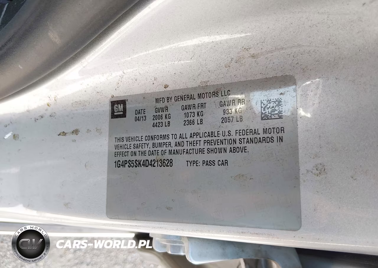2013 Buick Verano Leather Group VIN:1G4PS5SK4D4213628 - 9