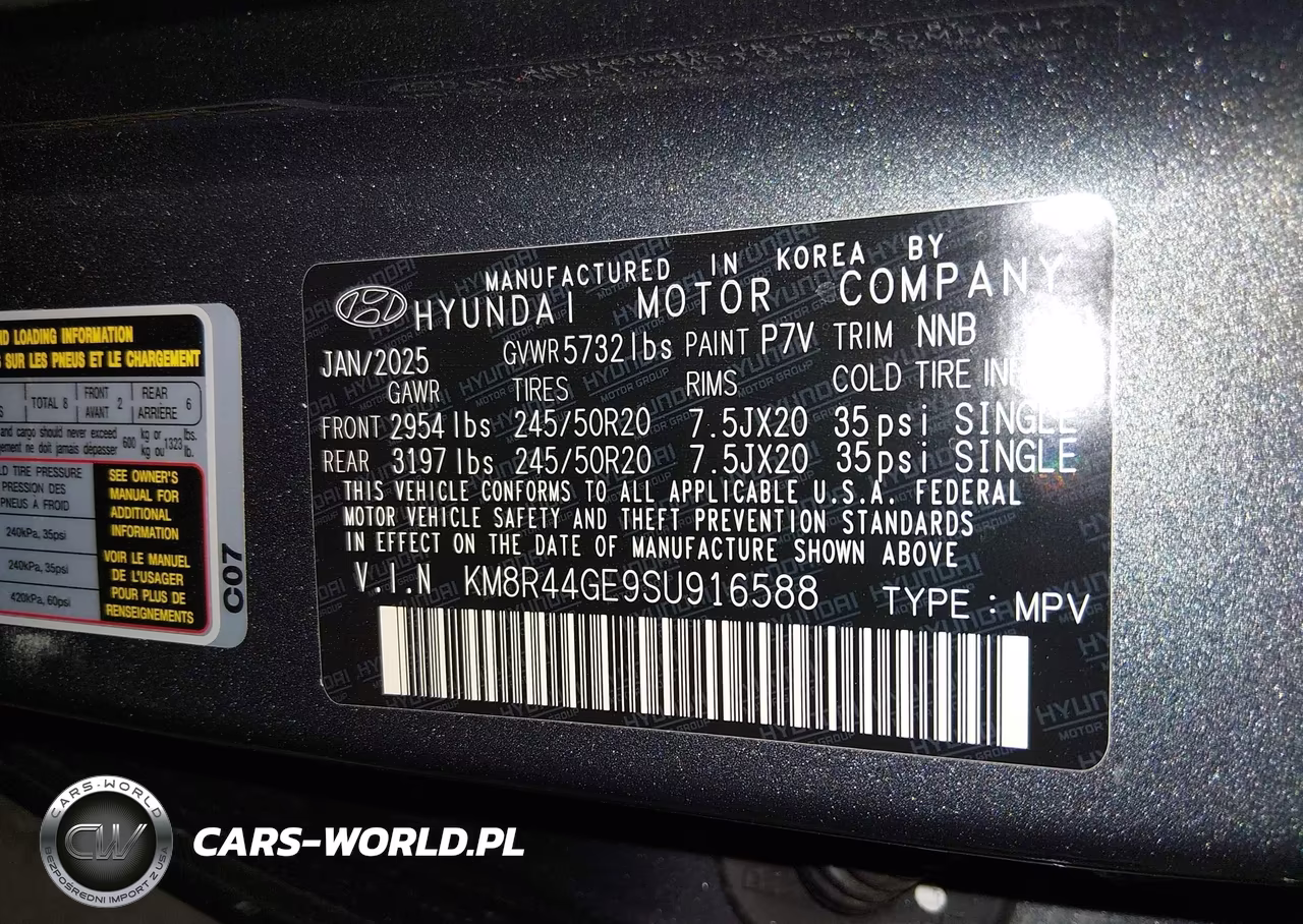 2025 Hyundai Palisade Sel Premium 8P VIN:KM8R44GE9SU916588 - 9