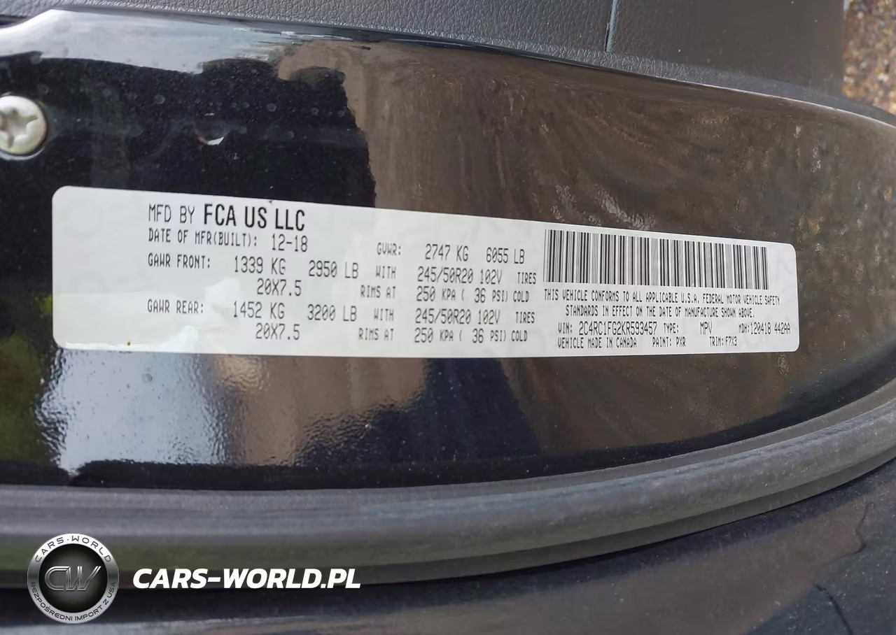 2019 Chrysler Pacifica Touring Plus VIN:2C4RC1FG2KR593457 - 9