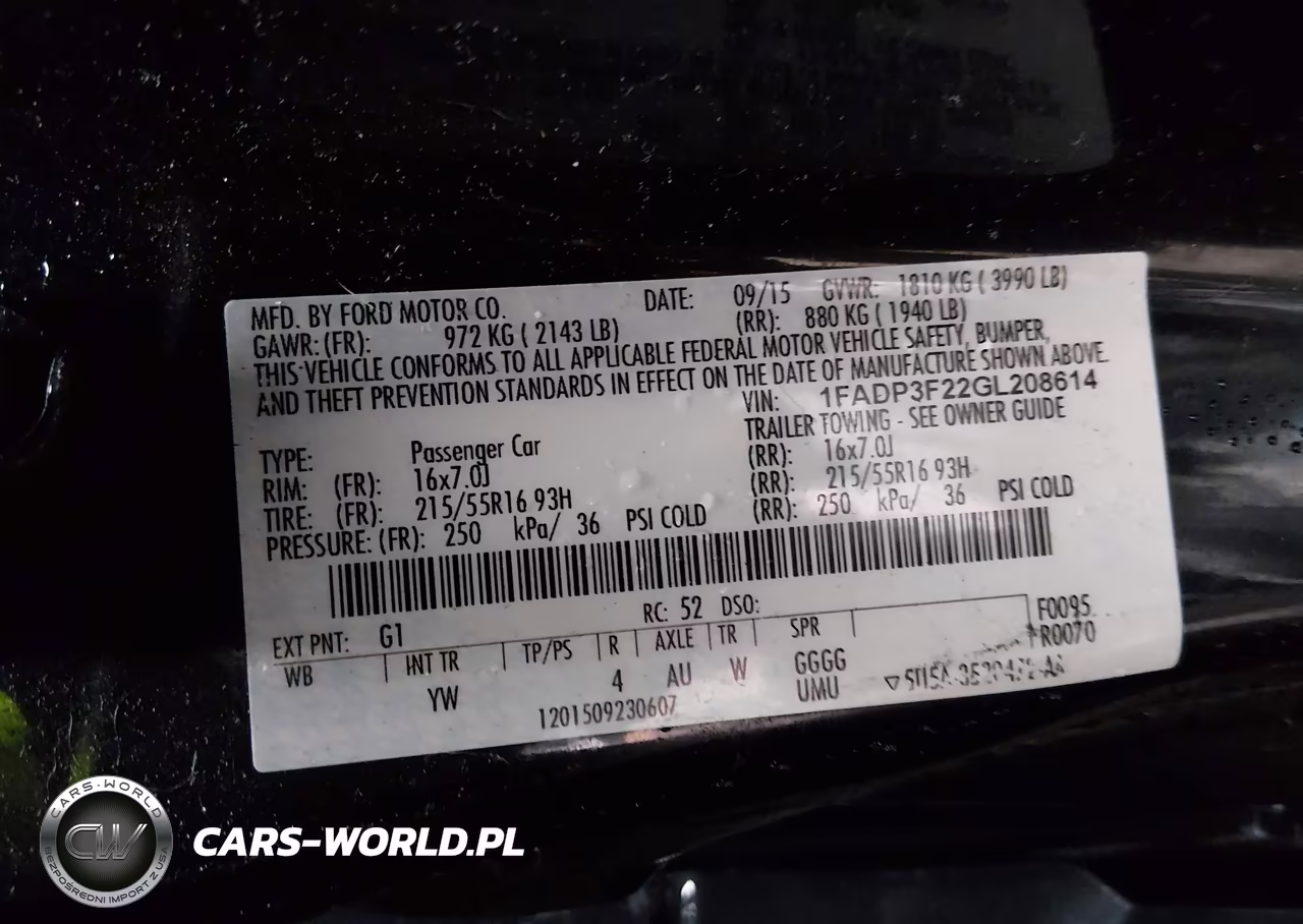 2016 Ford Focus Se VIN:1FADP3F22GL208614 - 9