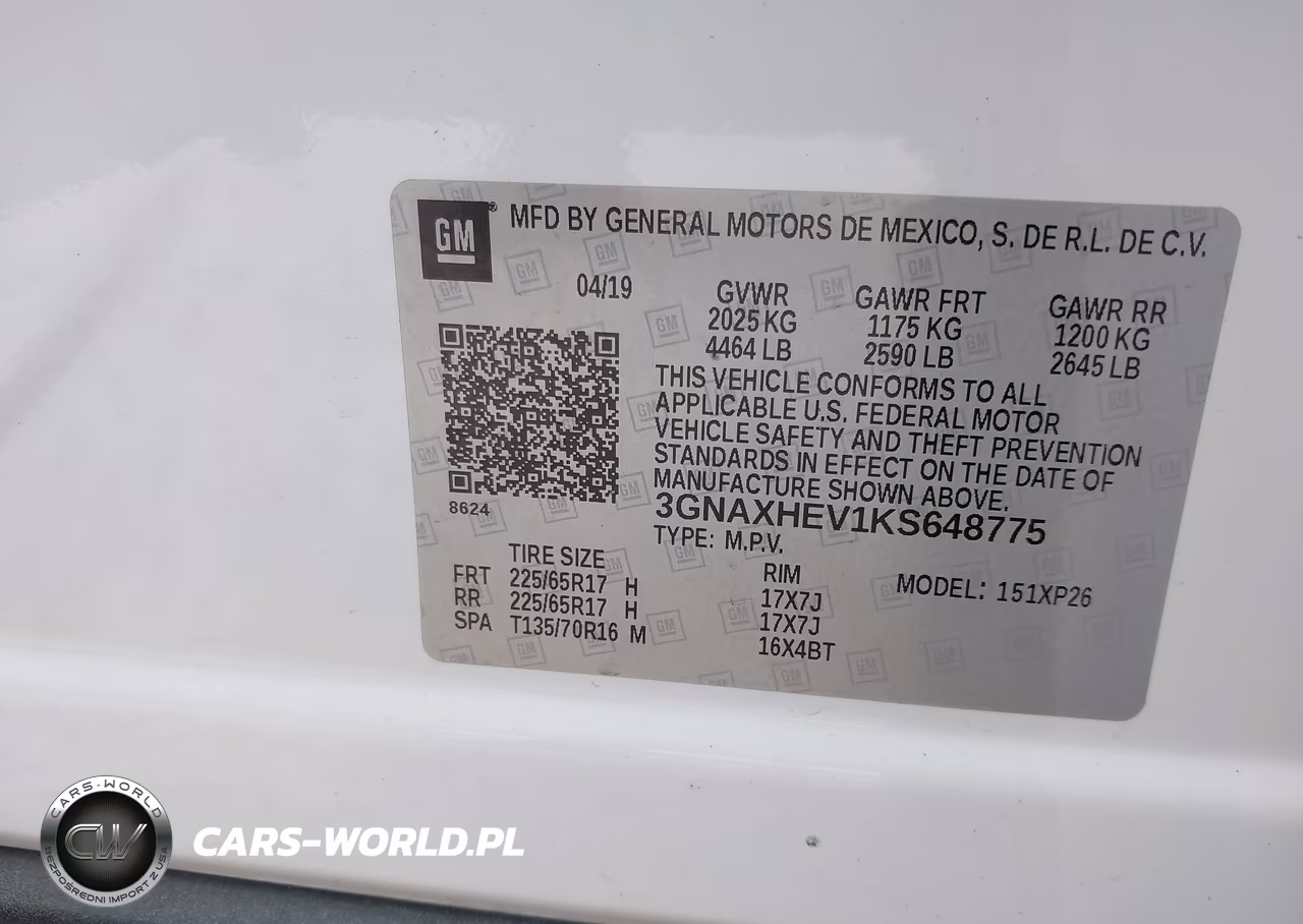 2019 Chevrolet Equinox Ls VIN:3GNAXHEV1KS648775 - 9