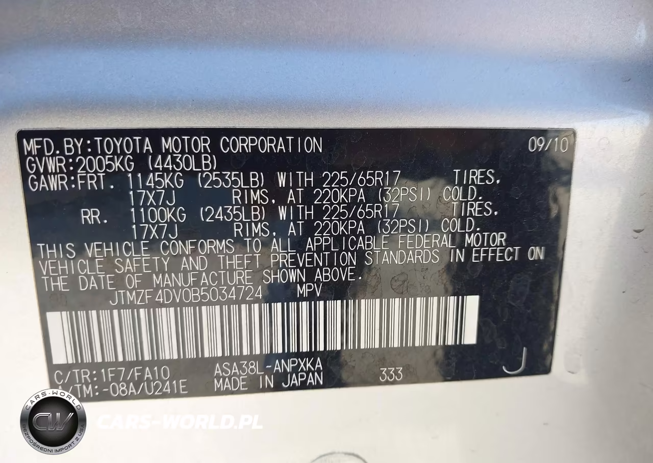 2011 Toyota Rav4 VIN:JTMZF4DV0B5034724 - 9