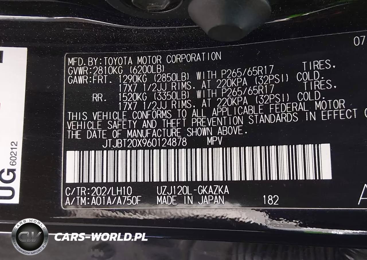 2006 Lexus Gx 470 VIN:JTJBT20X960124878 - 9