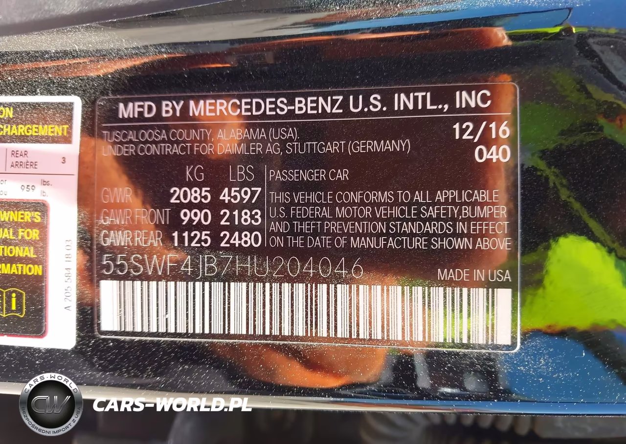 2017 Mercedes-Benz C 300 VIN:55SWF4JB7HU204046 - 9