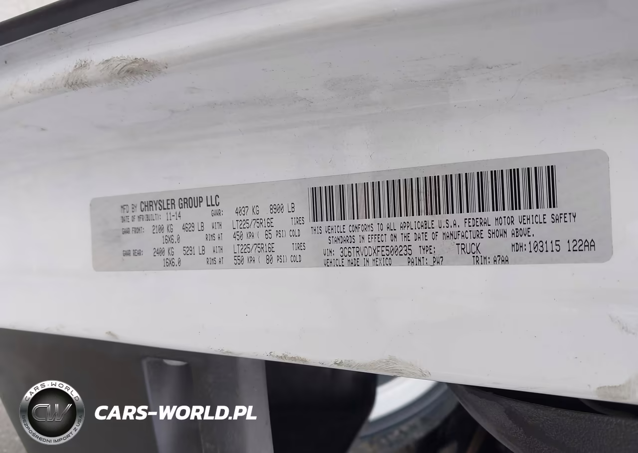 2015 Ram Promaster 2500 High Roof VIN:3C6TRVDDXFE500235 - 9