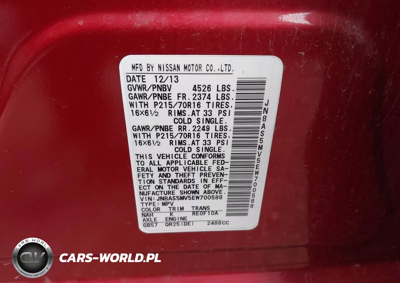 2014 Nissan Rogue Select S VIN:JN8AS5MV5EW700588 - 9