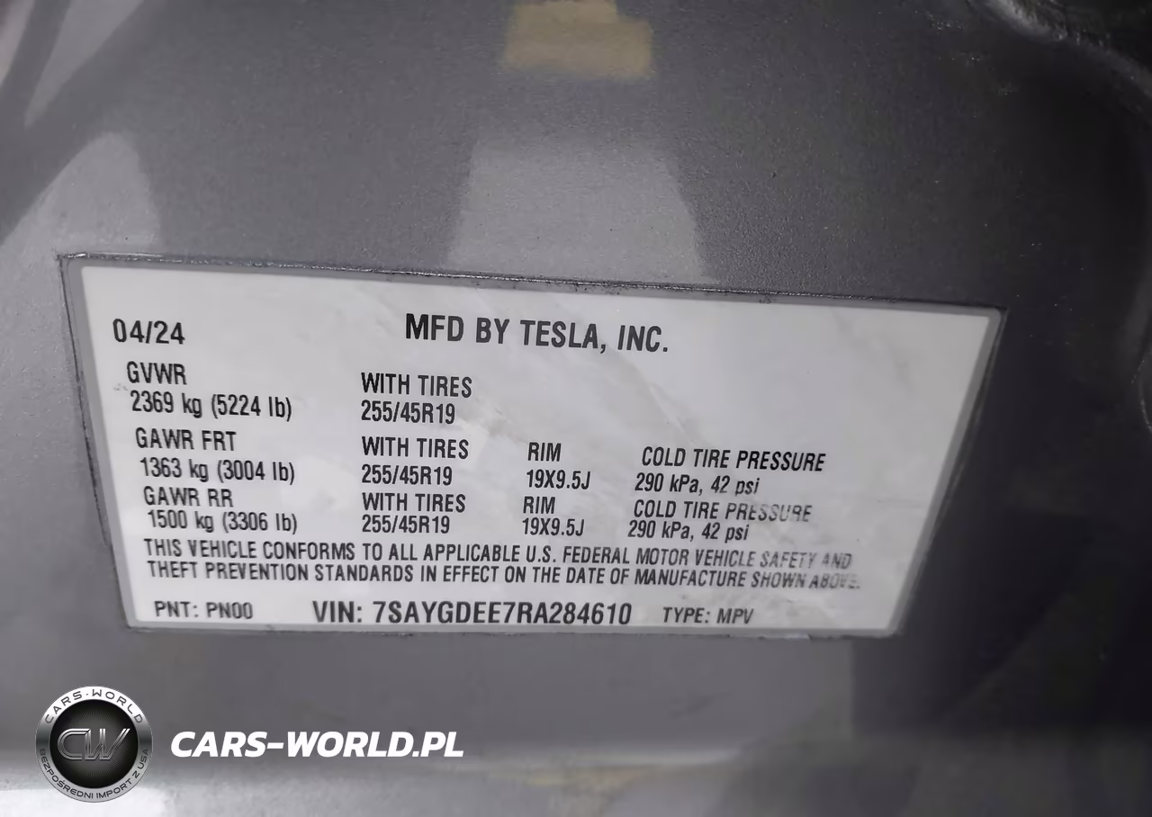 2024 Tesla Model Y Long Range Dual Motor All-Wheel Drive VIN:7SAYGDEE7RA284610 - 9