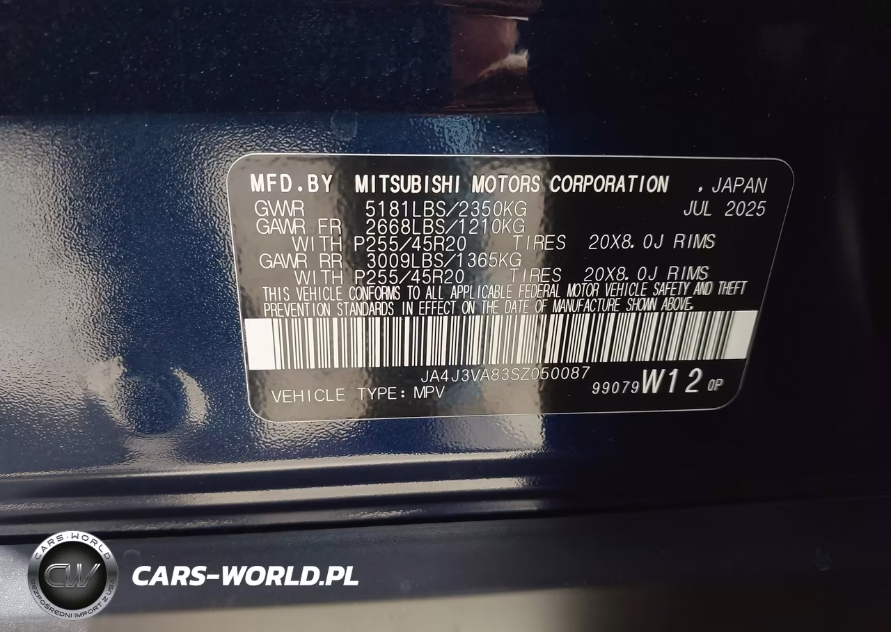 2025 Mitsubishi Outlander Se 2.5 2Wd VIN:JA4J3VA83SZ050087 - 9