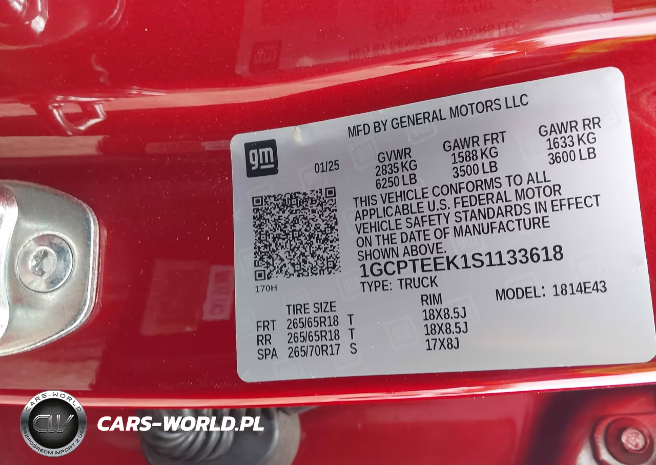 2025 Chevrolet Colorado 4Wd Trail Boss VIN:1GCPTEEK1S1133618 - 9