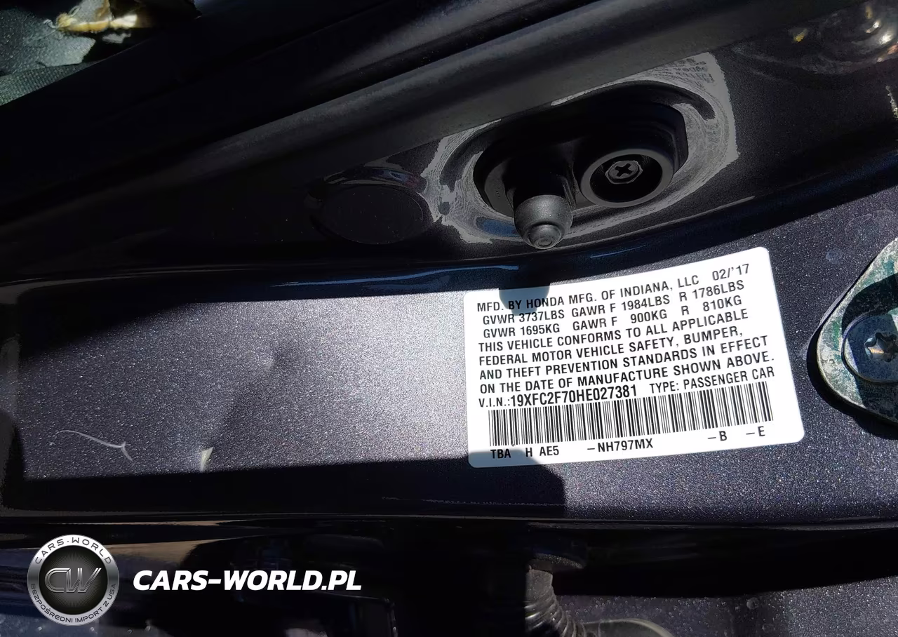 2017 Honda Civic Ex VIN:19XFC2F70HE027381 - 9