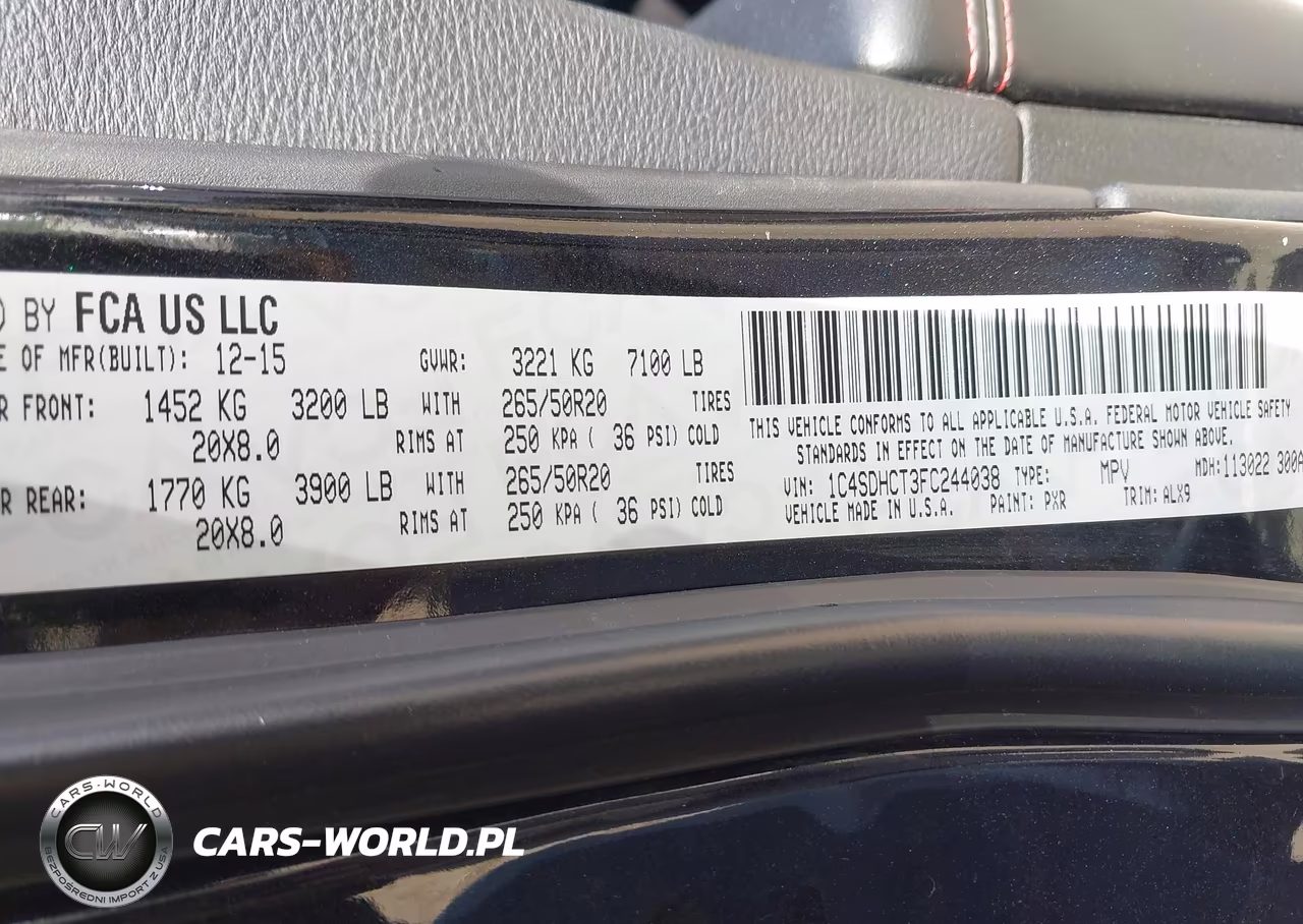 2015 Dodge Durango R-T VIN:1C4SDHCT3FC244038 - 9