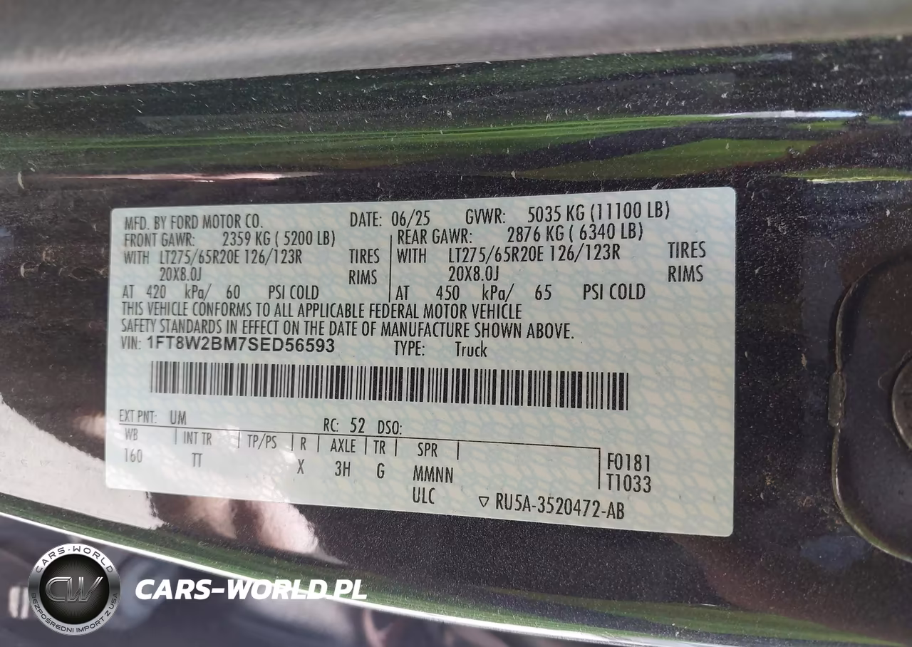 2025 Ford F-250 Platinum VIN:1FT8W2BM7SED56593 - 8