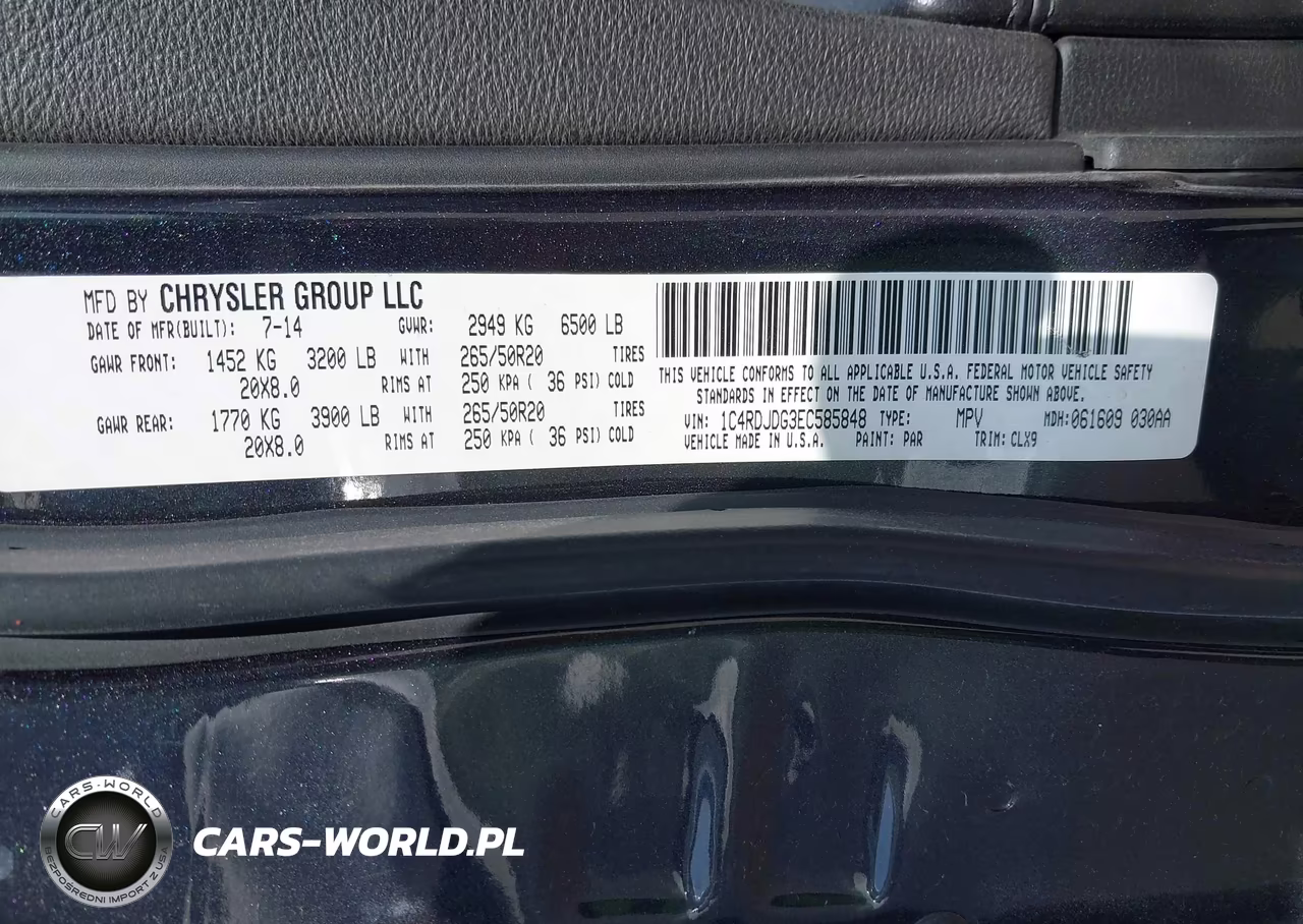 2014 Dodge Durango Limited VIN:1C4RDJDG3EC585848 - 9