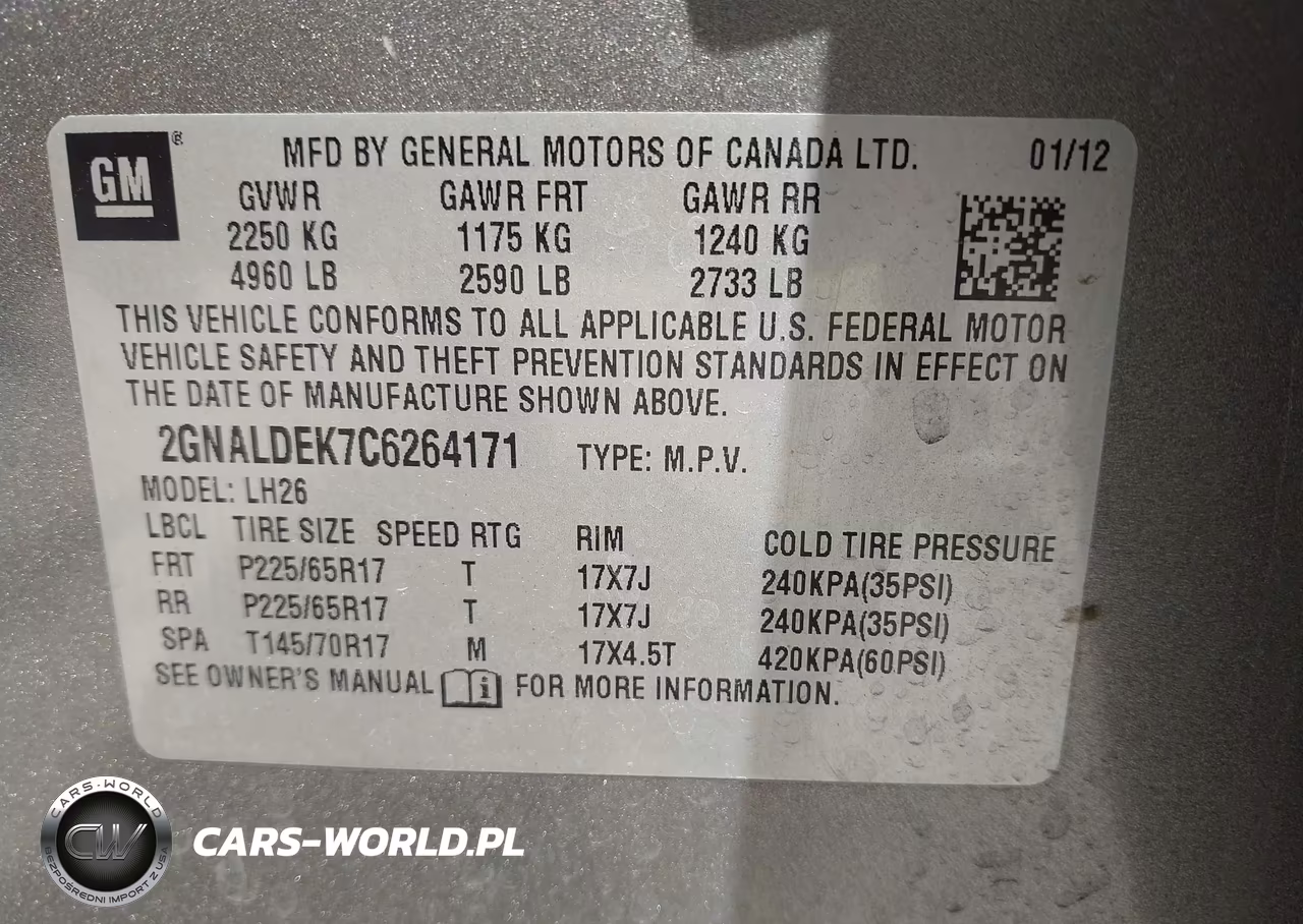 2012 Chevrolet Equinox 1Lt VIN:2GNALDEK7C6264171 - 9