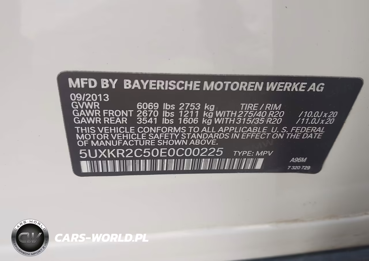 2014 BMW X5 Sdrive35I VIN:5UXKR2C50E0C00225 - 9