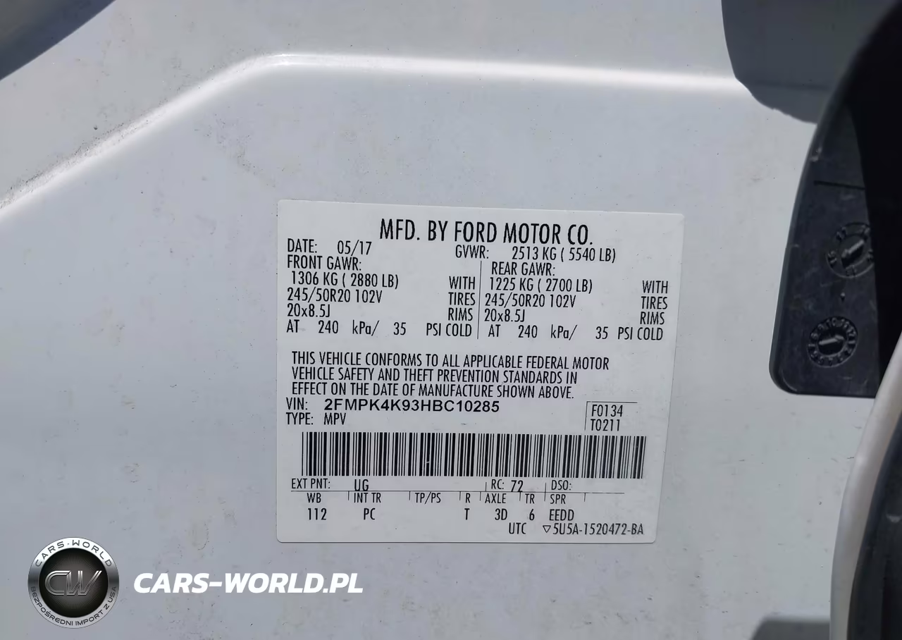 2017 Ford Edge Titanium VIN:2FMPK4K93HBC10285 - 9