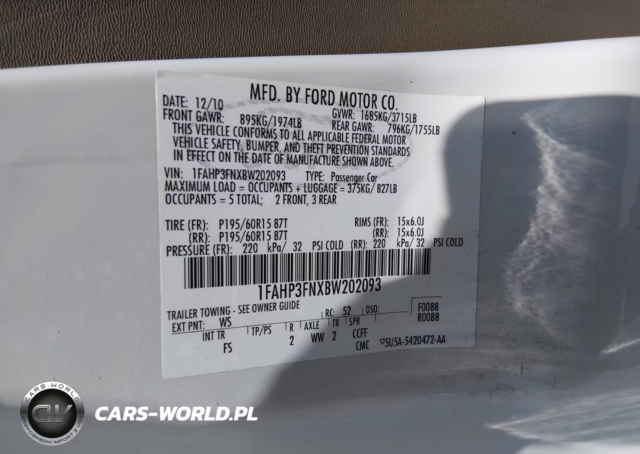 2011 Ford Focus Se VIN:1FAHP3FNXBW202093 - 9
