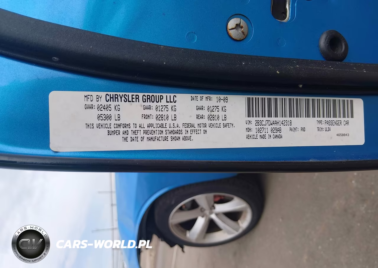 2010 Dodge Challenger Srt8 VIN:2B3CJ7DW4AH142318 - 9