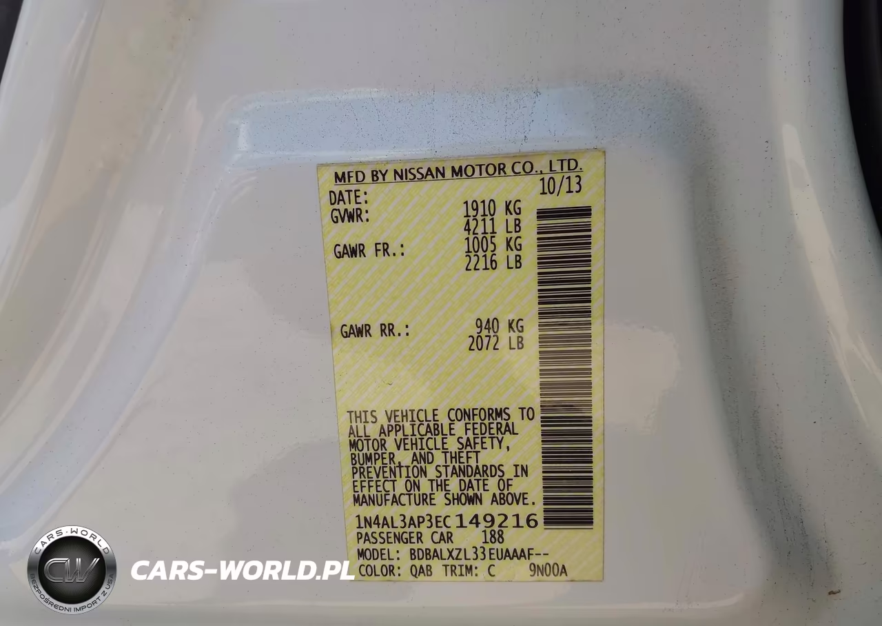 2014 Nissan Altima 2.5 Sl VIN:1N4AL3AP3EC149216 - 9