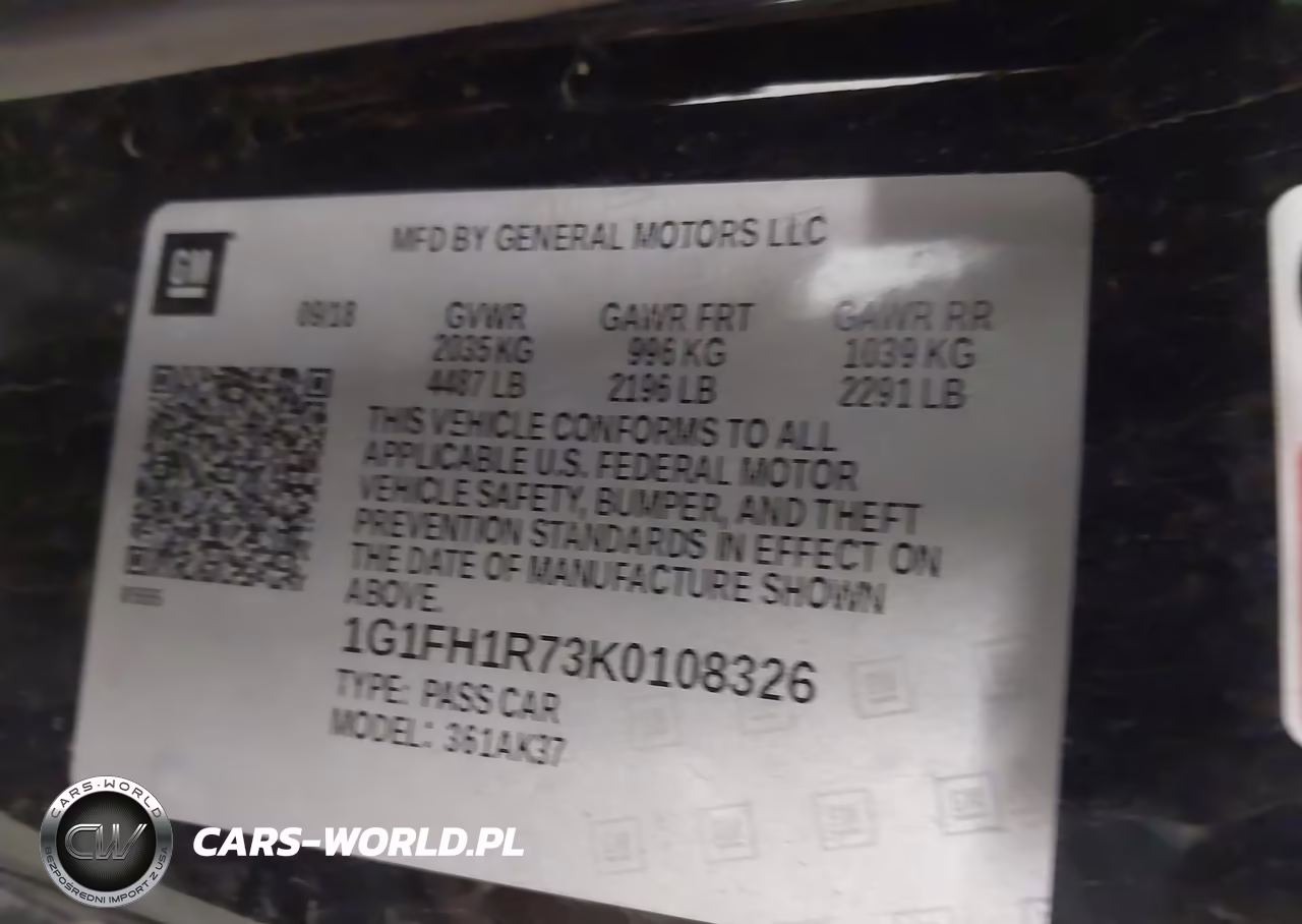 2019 Chevrolet Camaro 2Ss VIN:1G1FH1R73K0108326 - 9