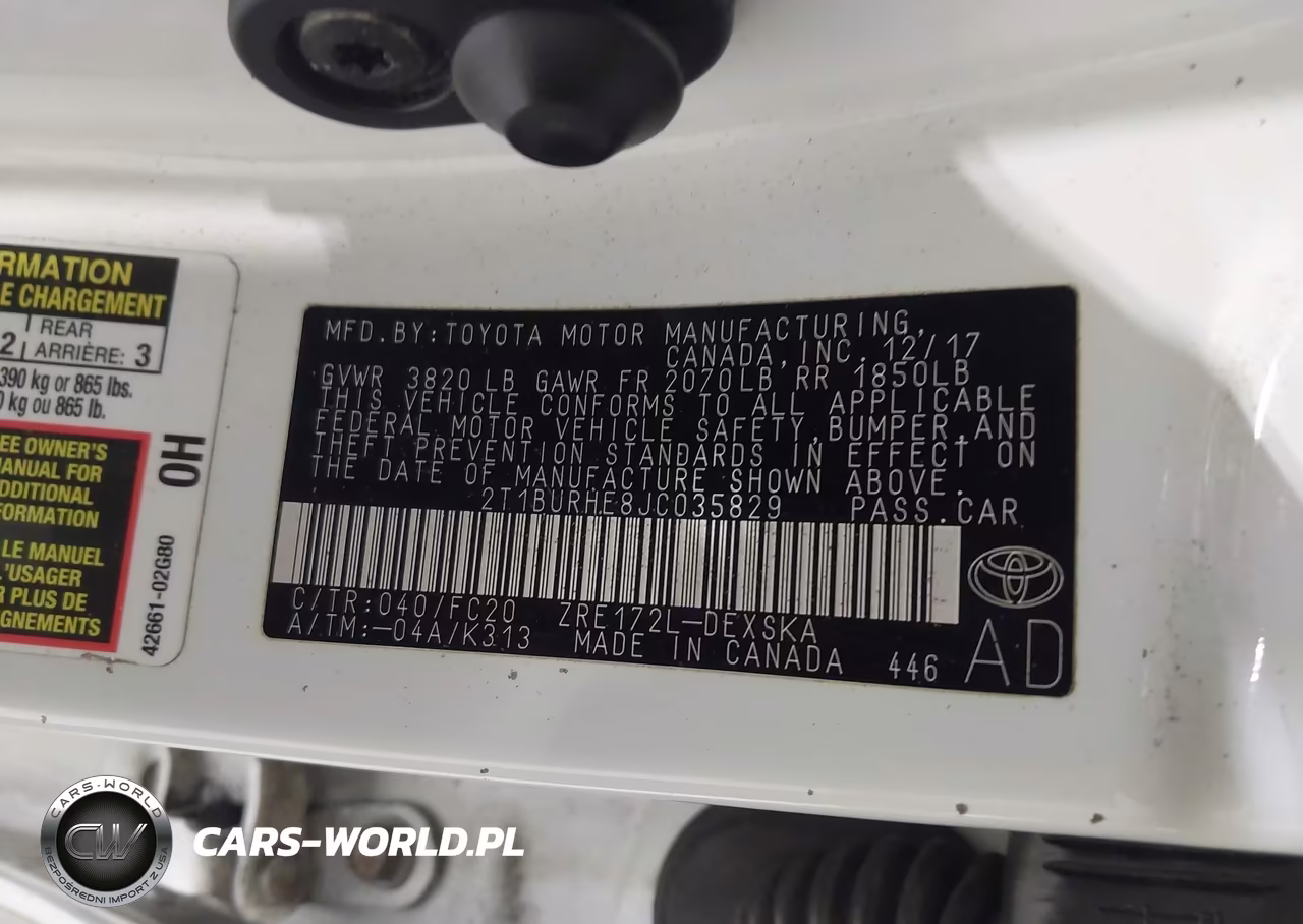 2018 Toyota Corolla Se VIN:2T1BURHE8JC035829 - 9
