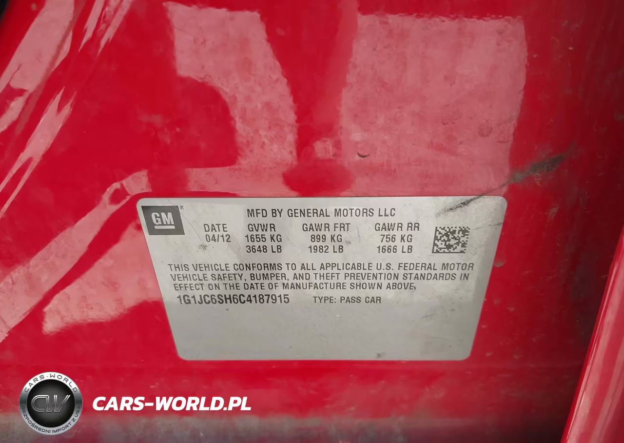 2012 Chevrolet Sonic 2Lt VIN:1G1JC6SH6C4187915 - 9