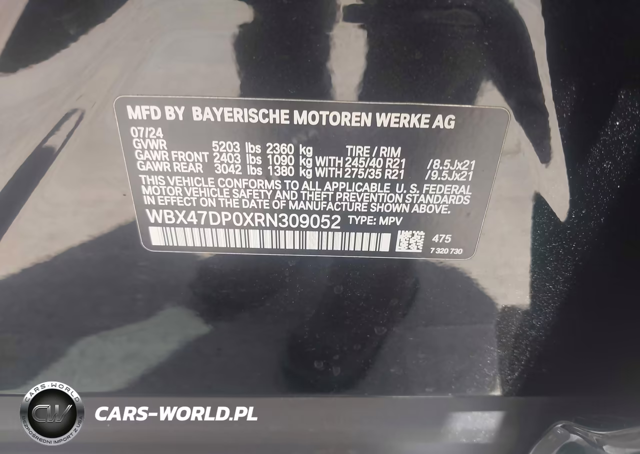 2024 BMW X3 Sdrive30I VIN:WBX47DP0XRN309052 - 9