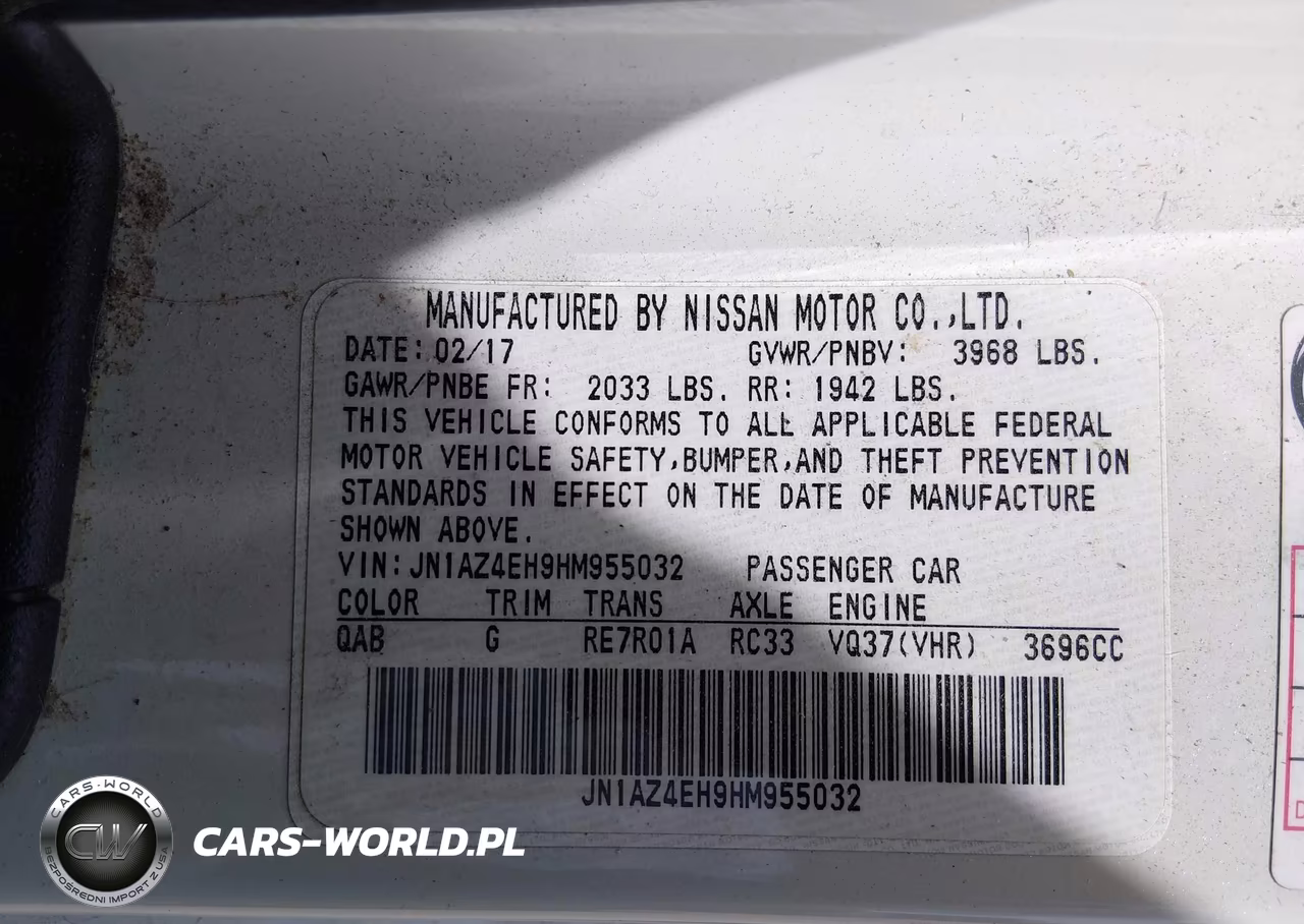 2017 Nissan 370Z VIN:JN1AZ4EH9HM955032 - 9