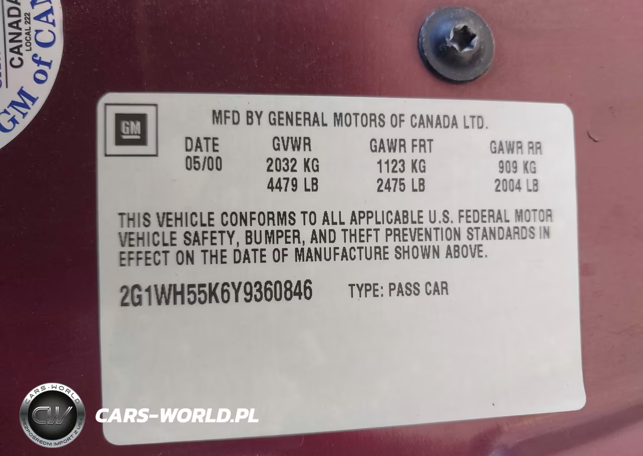 2000 Chevrolet Impala Ls VIN:2G1WH55K6Y9360846 - 9
