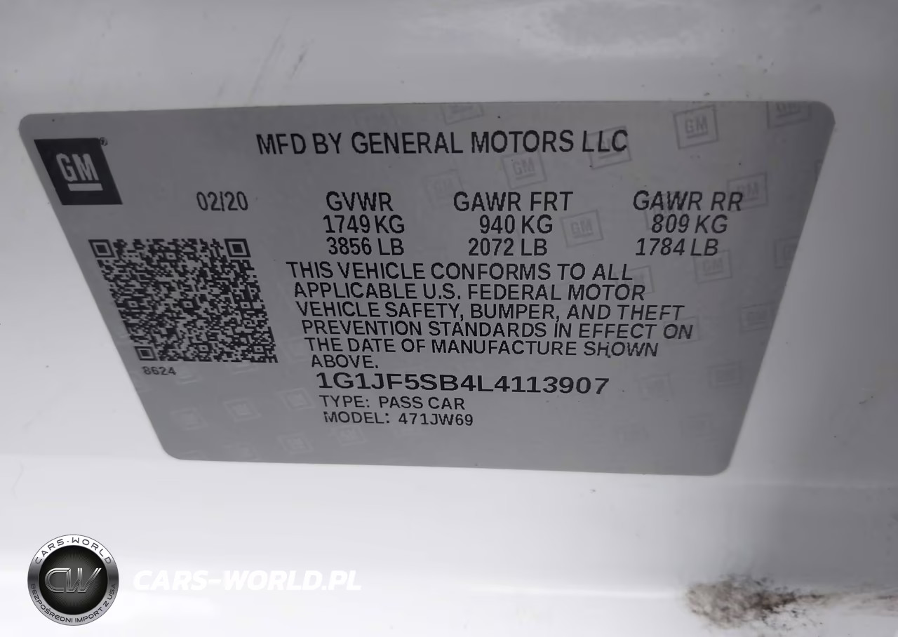 2020 Chevrolet Sonic Fwd Premier VIN:1G1JF5SB4L4113907 - 9