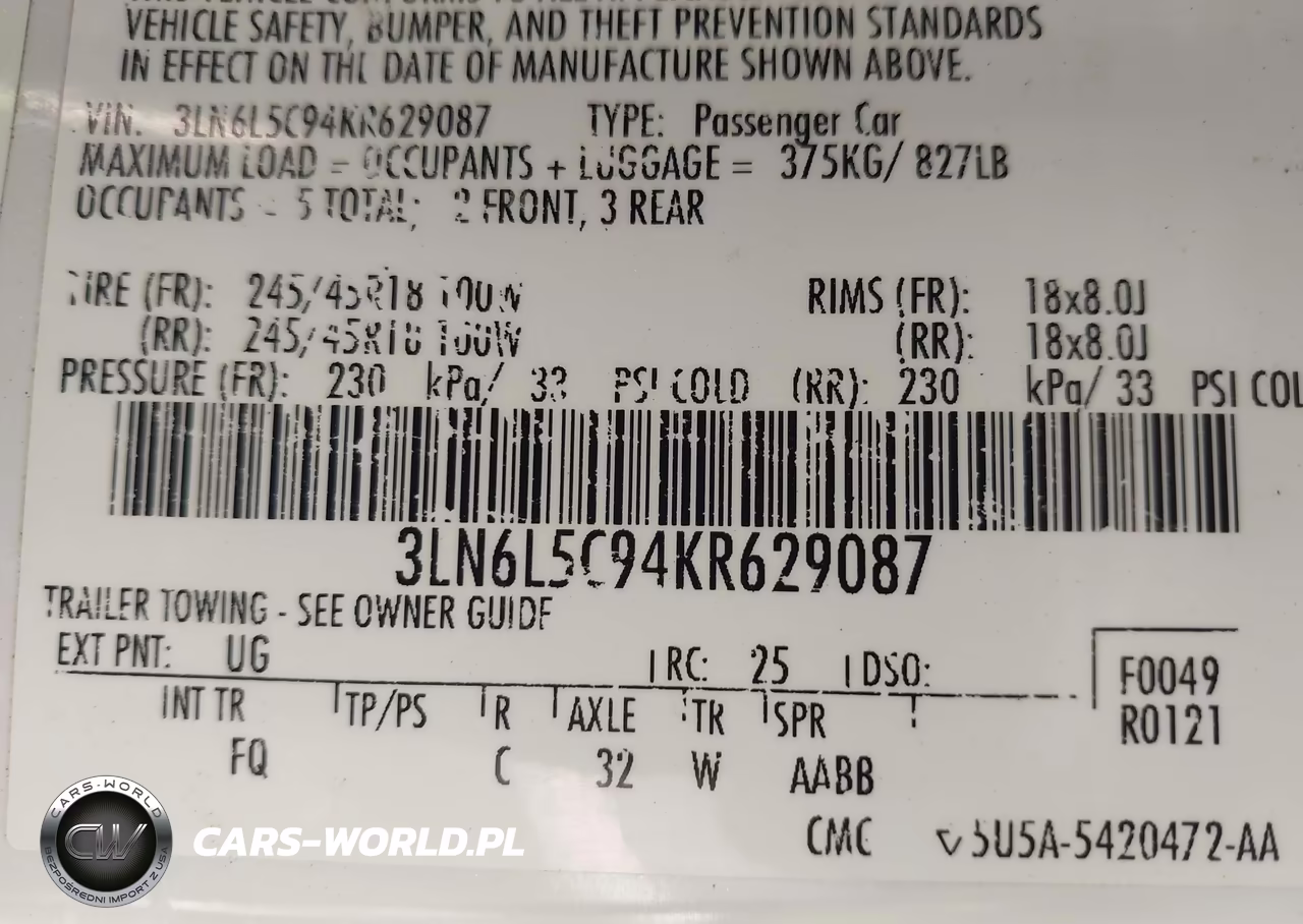 2019 Lincoln Mkz Reserve I VIN:3LN6L5C94KR629087 - 9