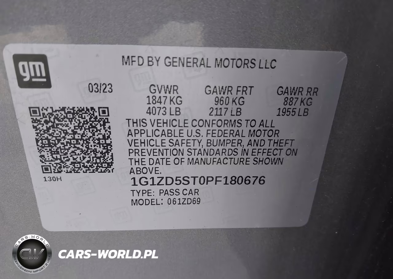 2023 Chevrolet Malibu Fwd 1Lt VIN:1G1ZD5ST0PF180676 - 9