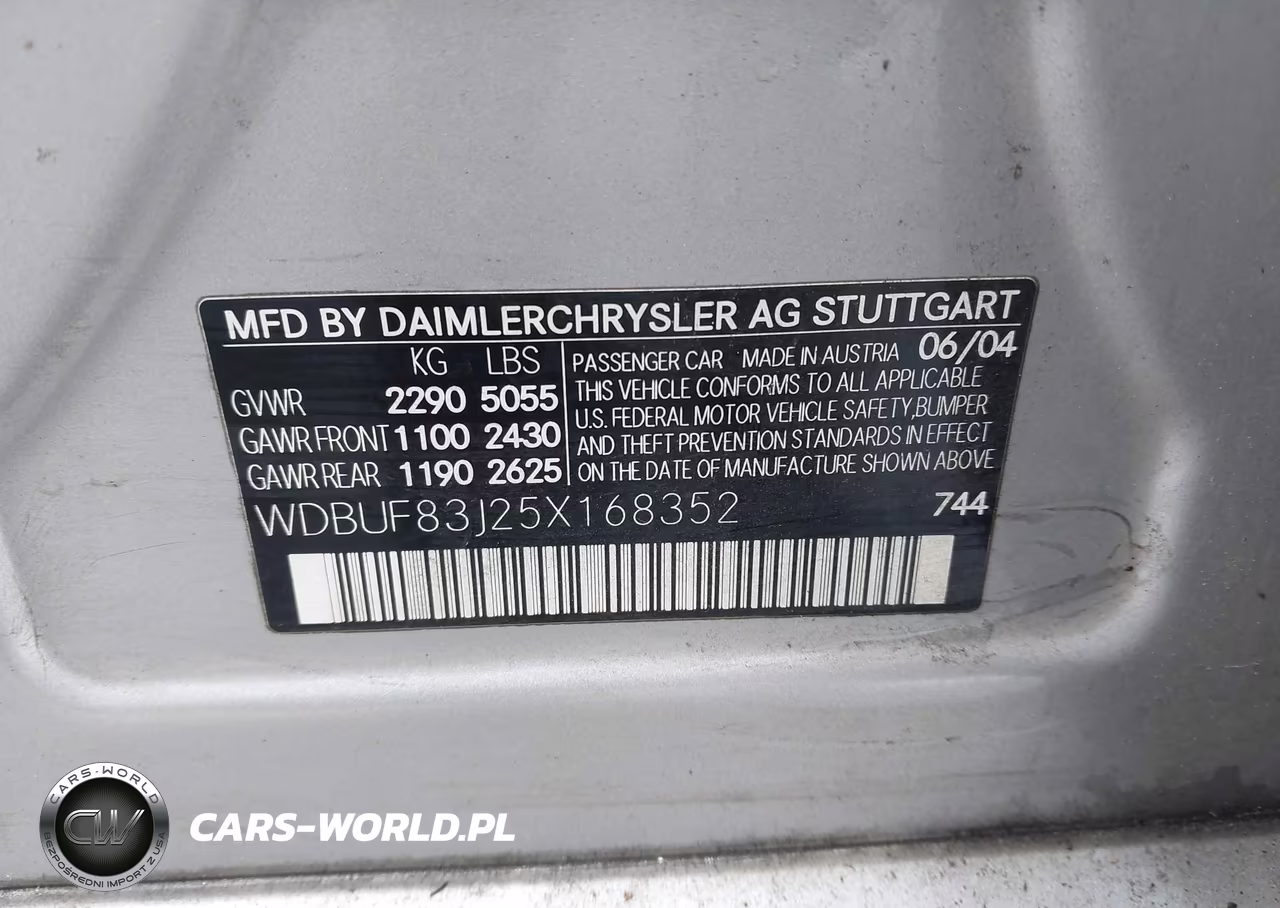 2005 Mercedes-Benz E 500 4Matic VIN:WDBUF83J25X168352 - 9