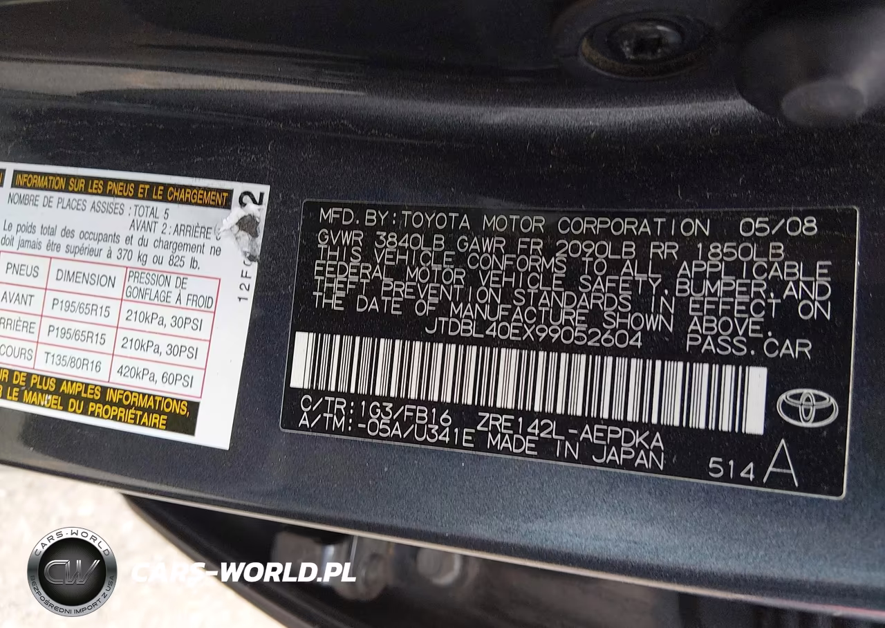 2009 Toyota Corolla Le VIN:JTDBL40EX99052604 - 9