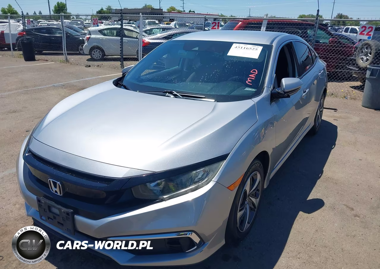 2019 Honda Civic Lx VIN:19XFC2E61KE002327 - 2