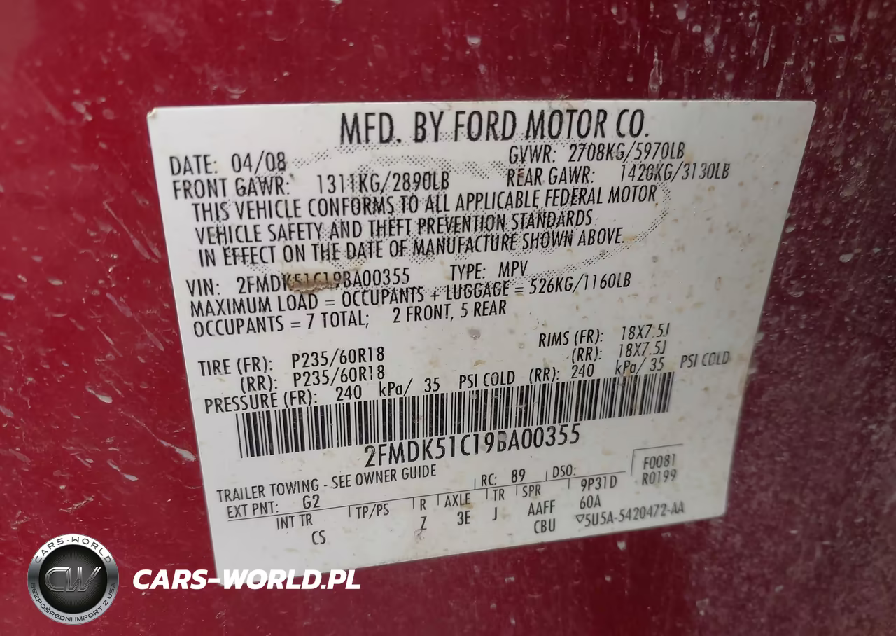 2009 Ford Flex Se VIN:2FMDK51C19BA00355 - 9