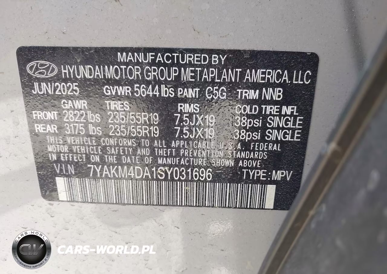 2025 Hyundai Ioniq 5 Se VIN:7YAKM4DA1SY031696 - 9