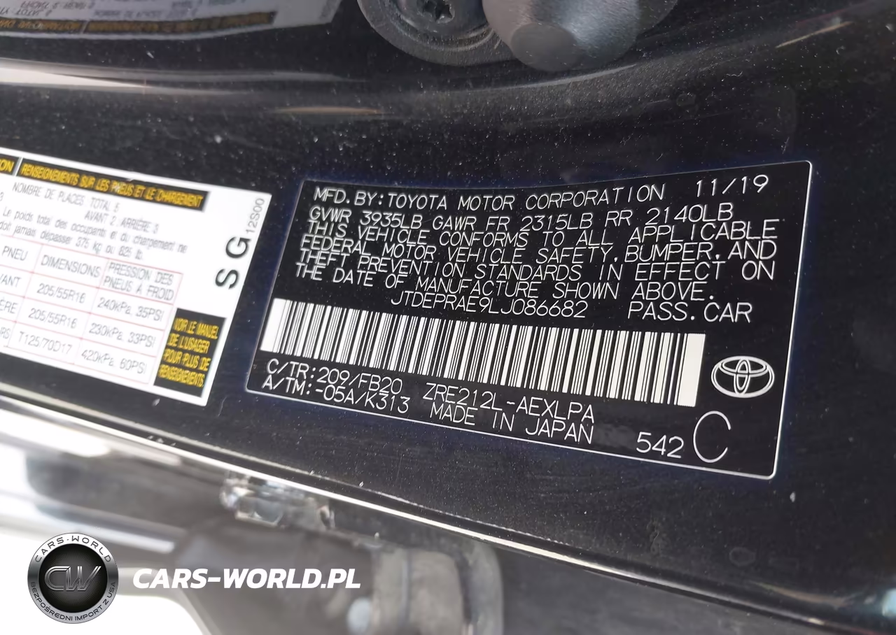 2020 Toyota Corolla Le VIN:JTDEPRAE9LJ086682 - 9