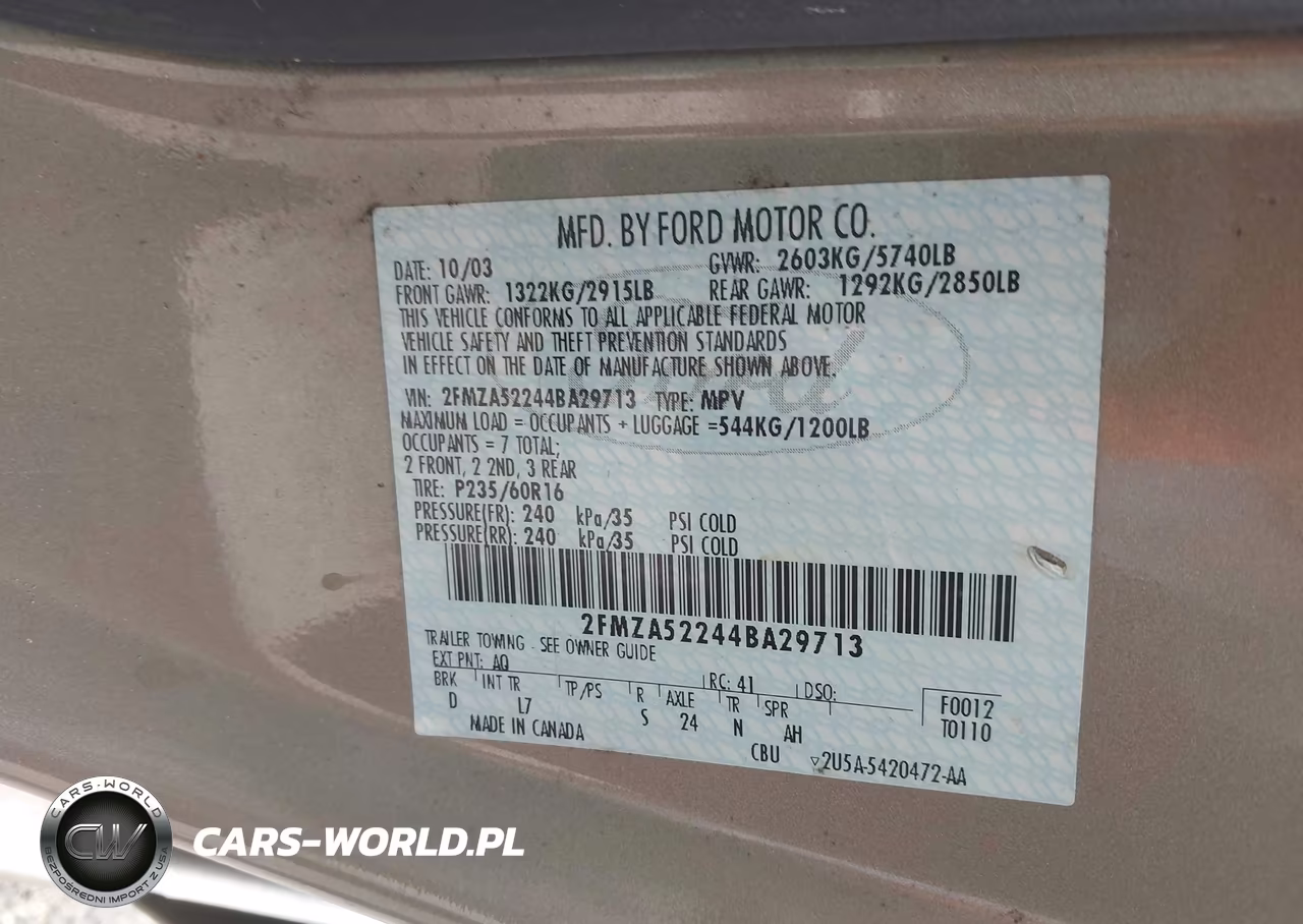 2004 Ford Freestar Sel VIN:2FMZA52244BA29713 - 9