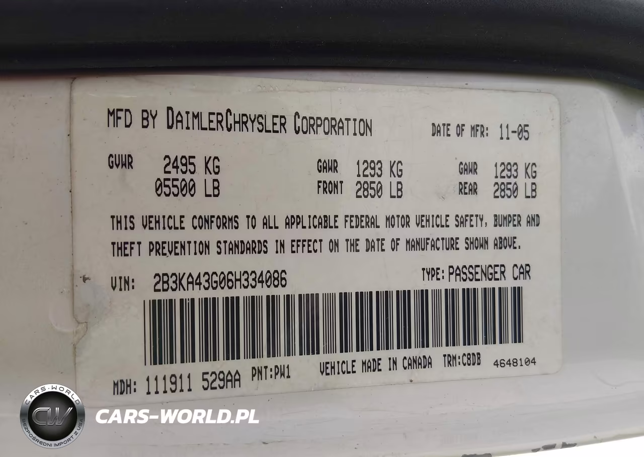 2006 Dodge Charger VIN:2B3KA43G06H334086 - 9