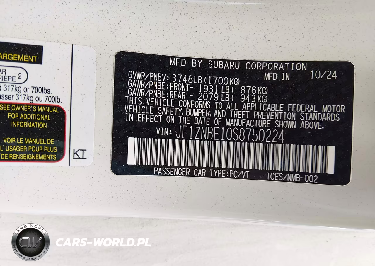 2025 Toyota Gr86 Premium VIN:JF1ZNBE10S8750224 - 9