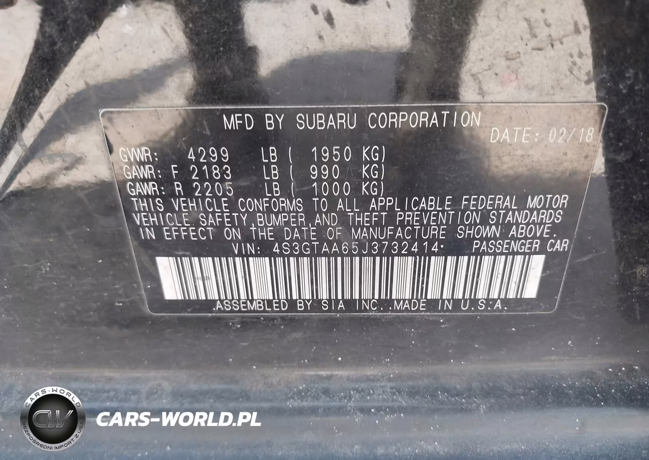 2018 Subaru Impreza 2.0I VIN:4S3GTAA65J3732414 - 9