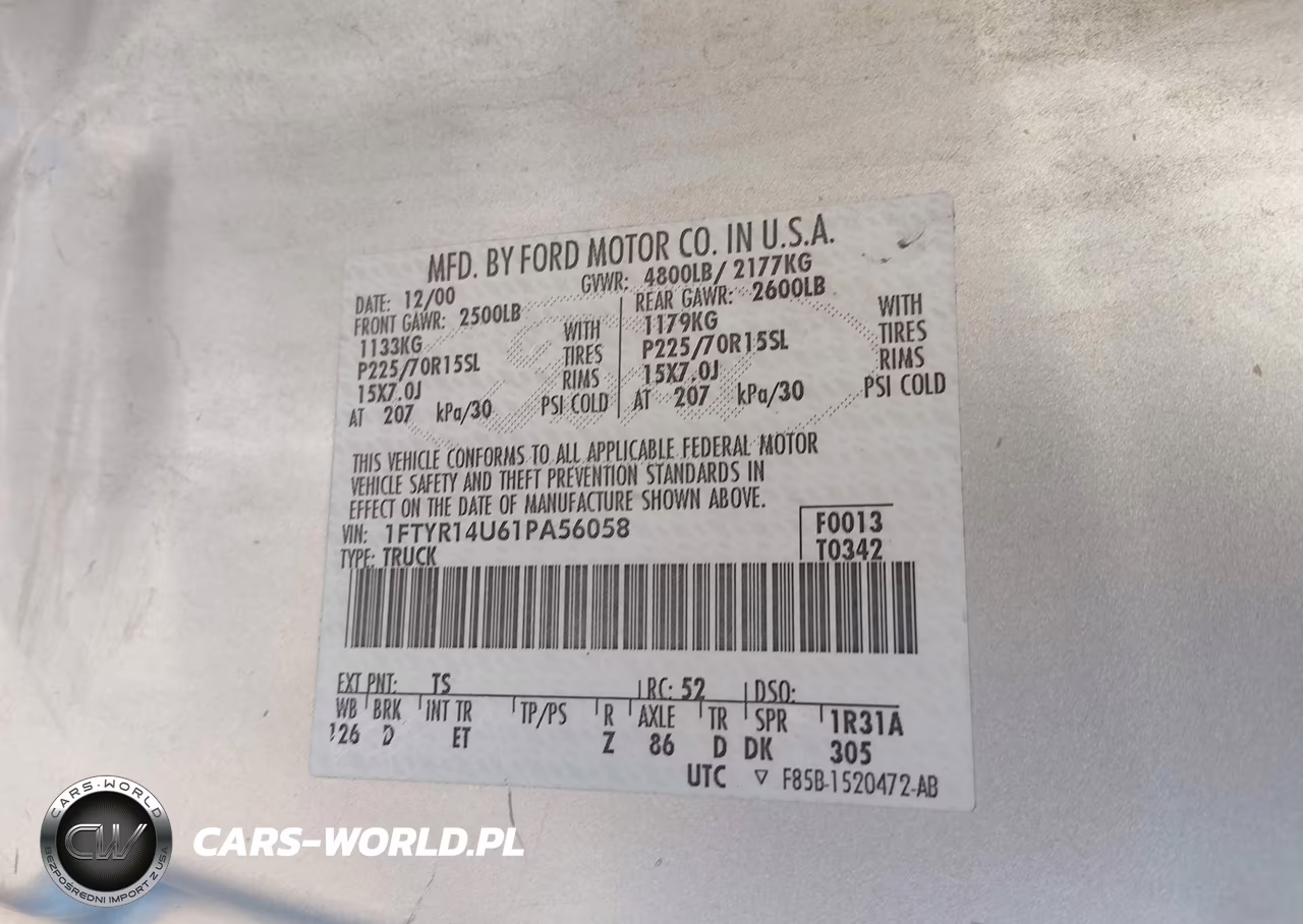 2001 Ford Ranger Edge-Xl-Xlt VIN:1FTYR14U61PA56058 - 9