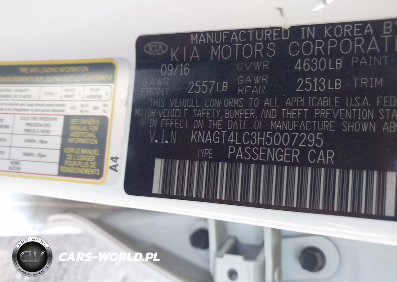 2017 Kia Optima Hybrid VIN:KNAGT4LC3H5007295 - 9