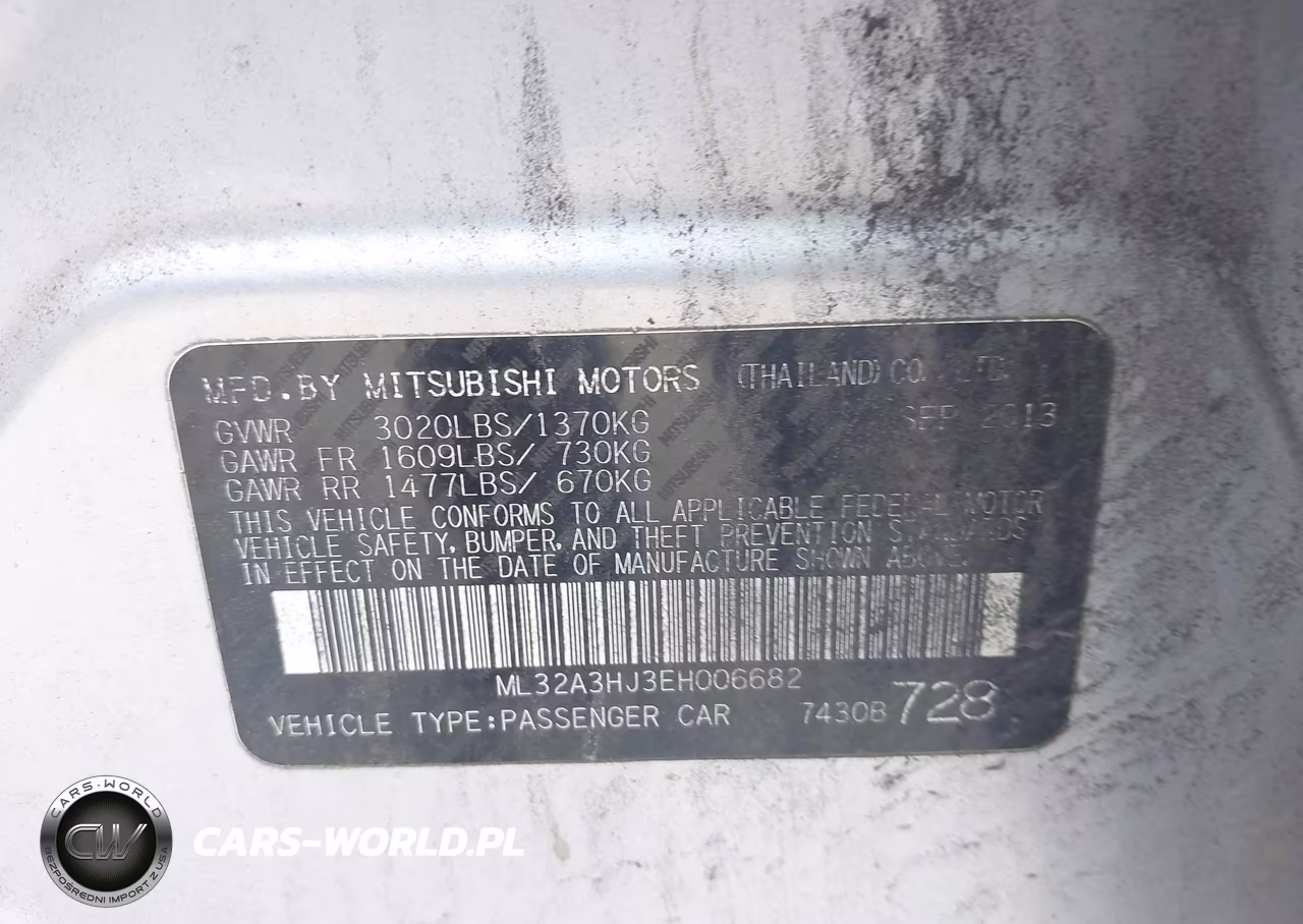 2014 Mitsubishi Mirage De VIN:ML32A3HJ3EH006682 - 9