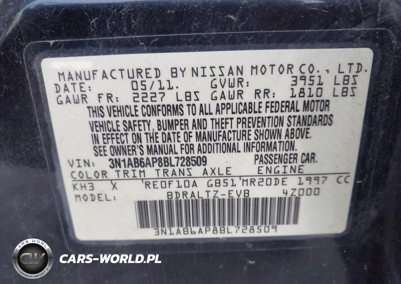 2011 Nissan Sentra 2.0Sr VIN:3N1AB6AP8BL728509 - 9